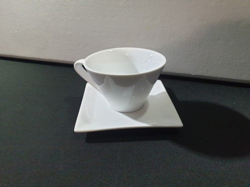 Koffiekop en schotel - Napoli - Vierkant (Korf  30 stuks)